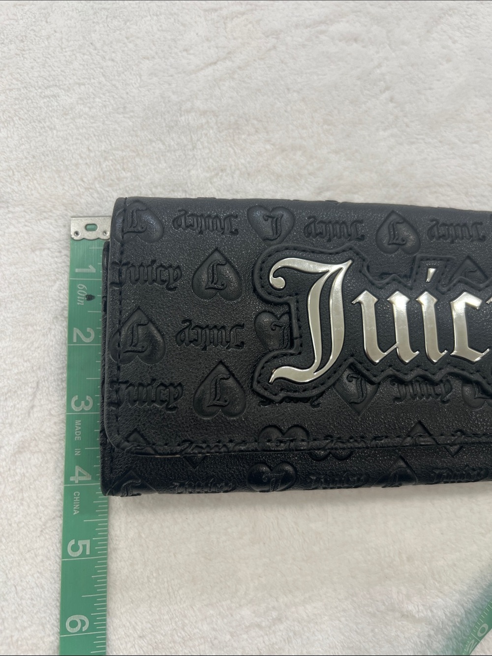 Juicy Couture Black Wallet & Card Holder Keychain Bundle Set - Picture 3 of 16